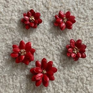 Poinsettia ornaments